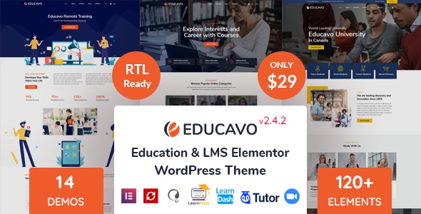 [GET] Nulled Educavo v2.4.2 - Online Courses & Education WordPress Theme