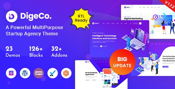[GET] Nulled Digeco v1.7.2 - Startup Agency WordPress Theme